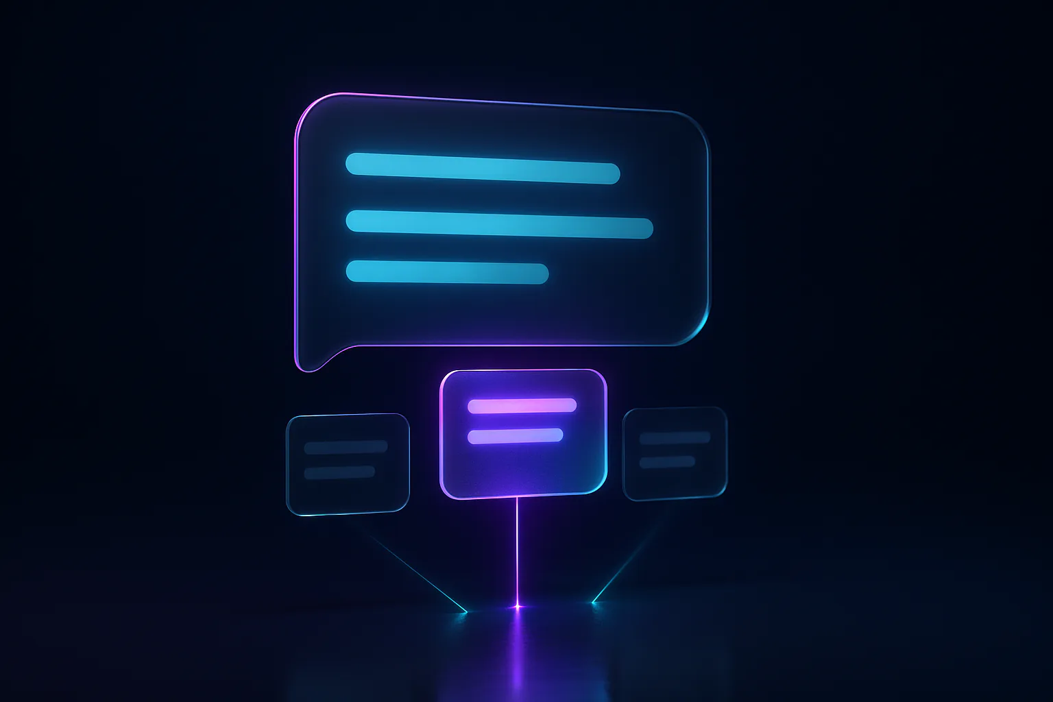 An AI answer with three sources, one of them lit up: your business as the chosen source